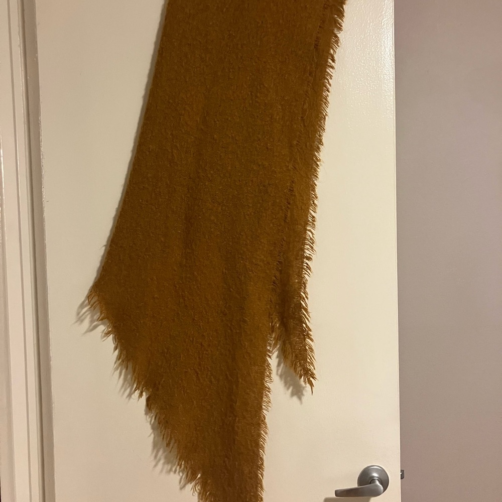 Anthropologie Mustard Blanket Scarf